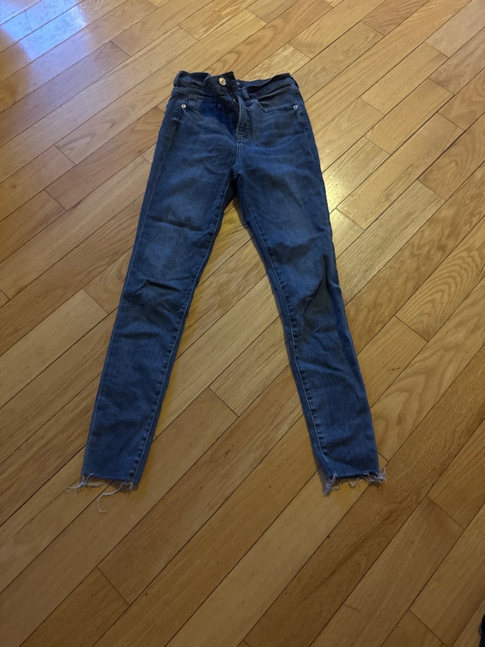 Express skinny   jeans frayed bottom